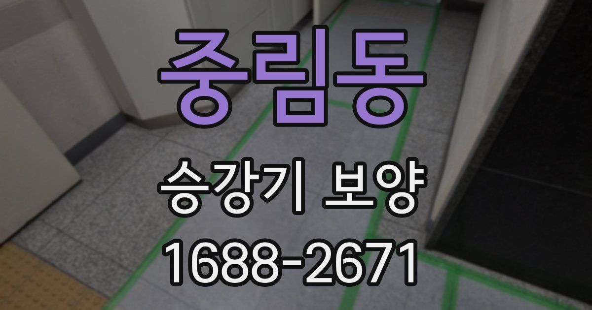 중림동 승강기 보양