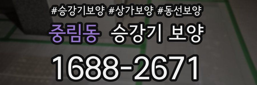 중림동 승강기 보양