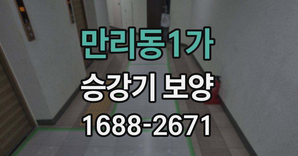 만리동1가 승강기 보양