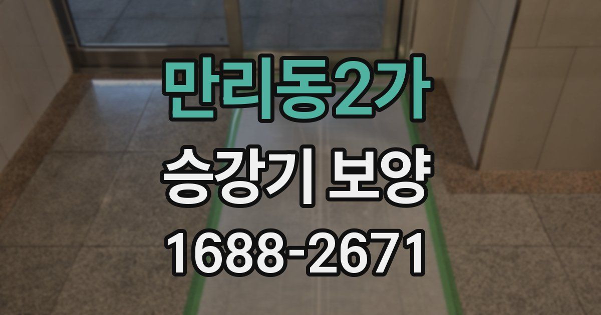 만리동2가 승강기 보양