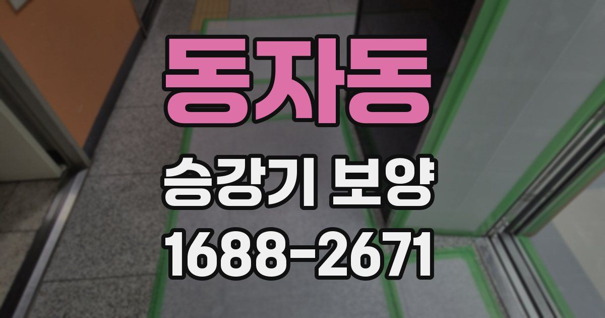 동자동 승강기 보양