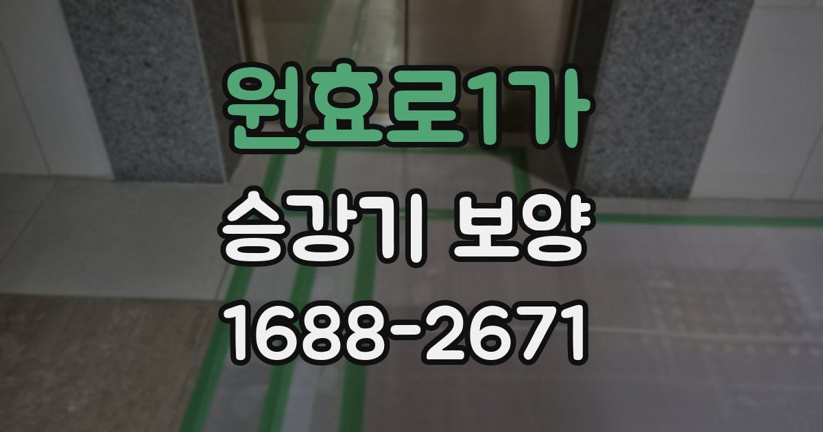 원효로1가 승강기 보양
