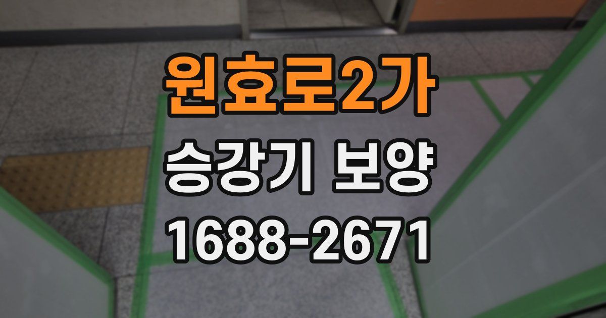 원효로2가 승강기 보양