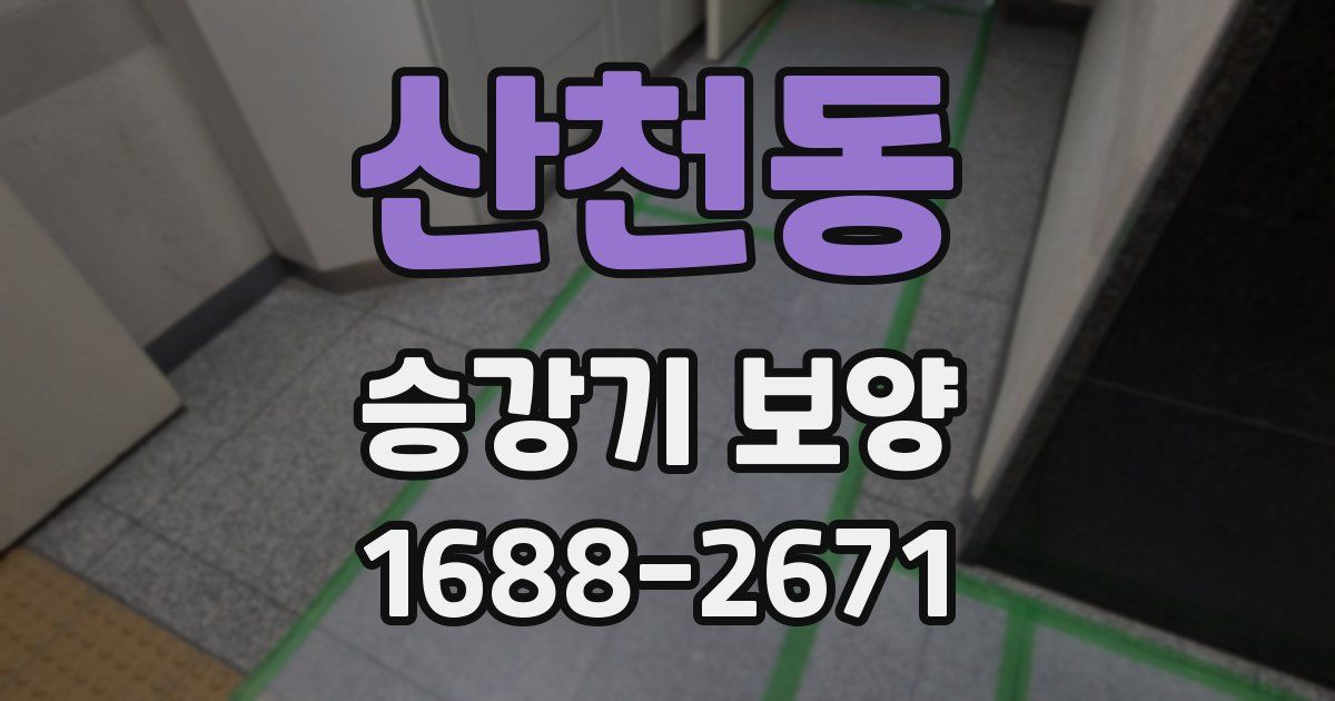 산천동 승강기 보양