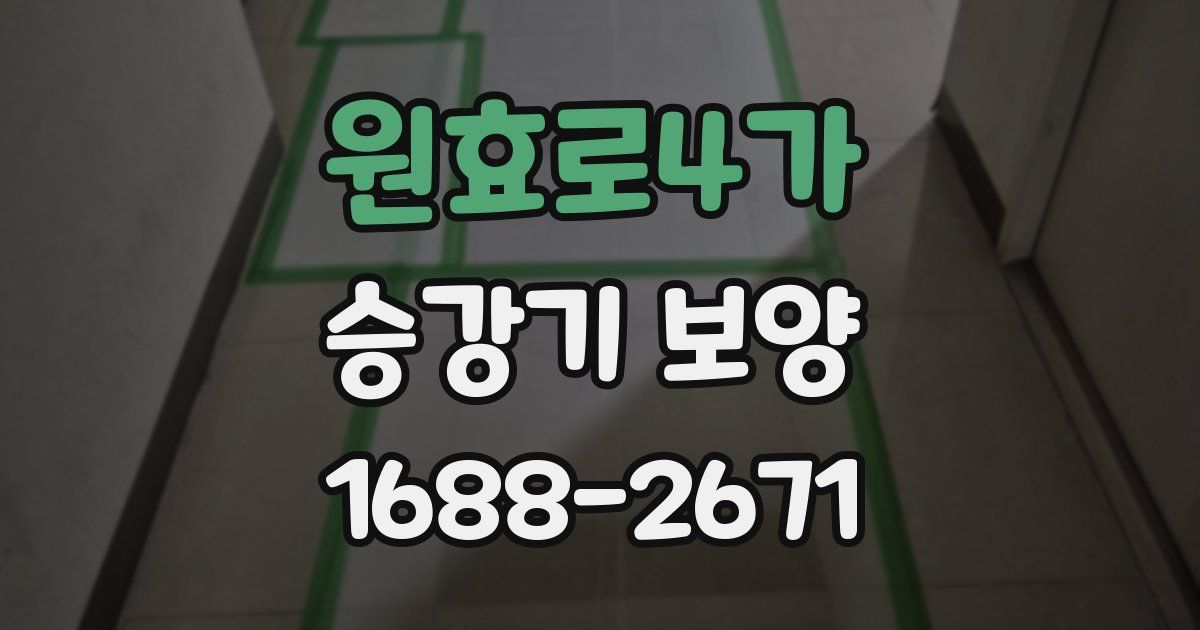 원효로4가 승강기 보양