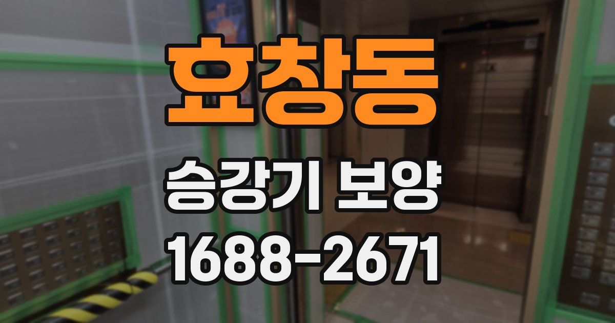 효창동 승강기 보양