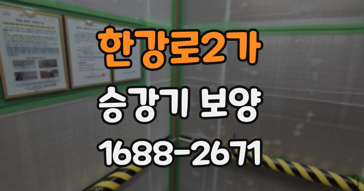 한강로2가 승강기 보양