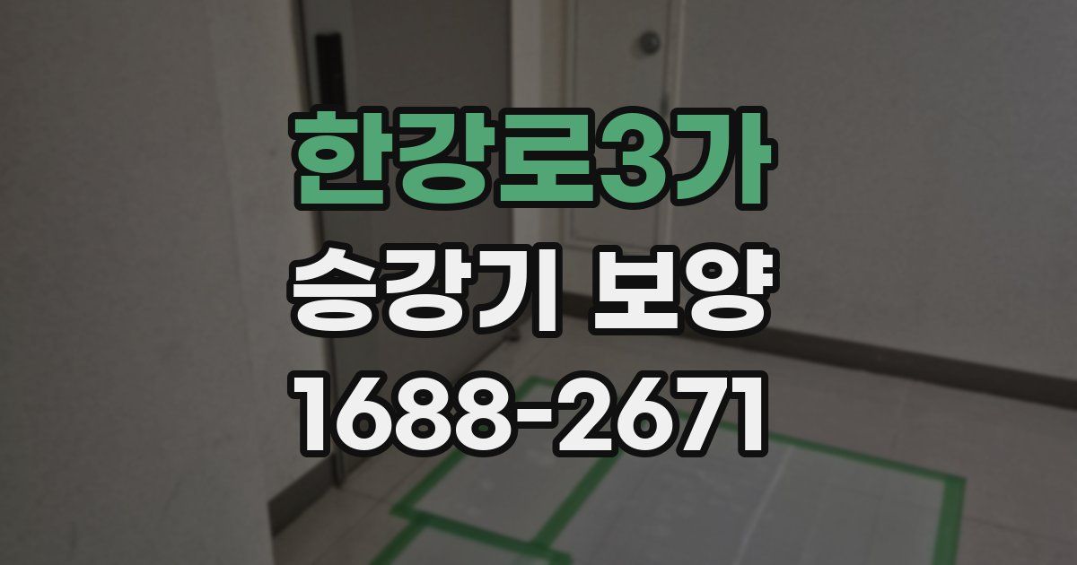 한강로3가 승강기 보양
