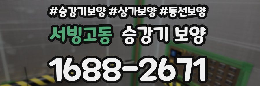 서빙고동 승강기 보양