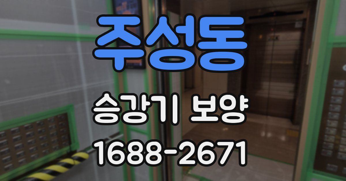 주성동 승강기 보양