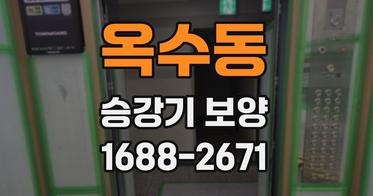 옥수동 승강기 보양
