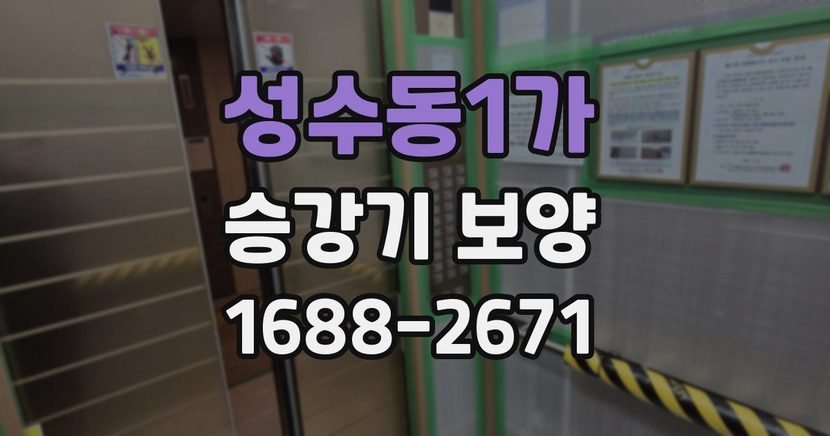 성수동1가 승강기 보양