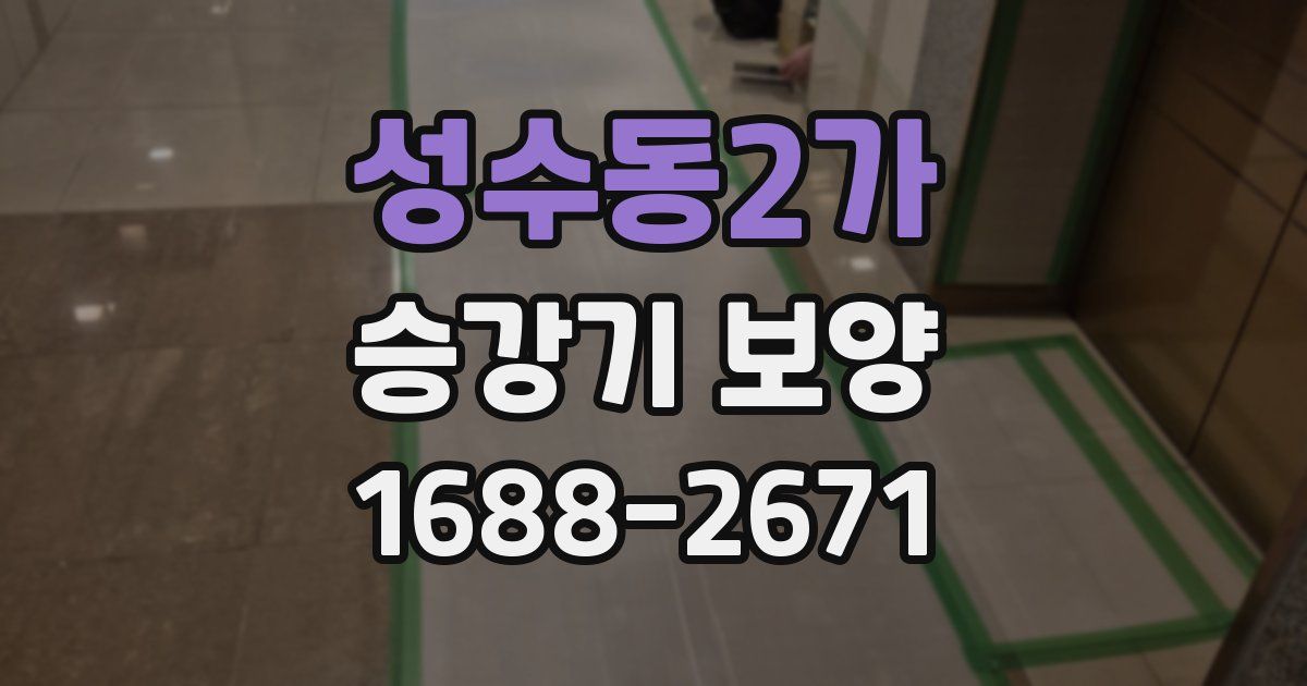 성수동2가 승강기 보양