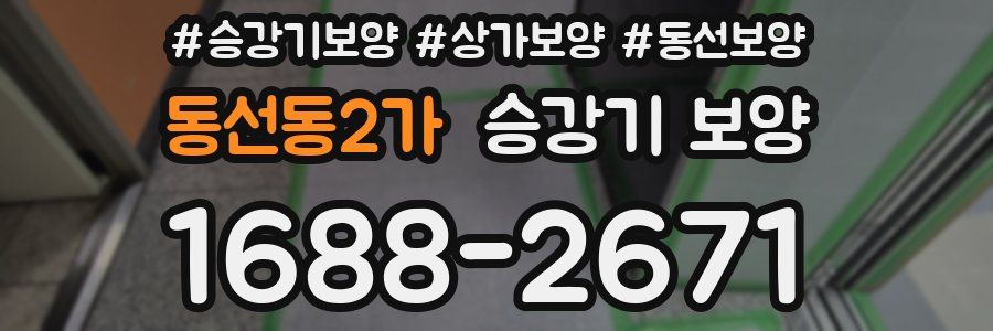 동선동2가 승강기 보양