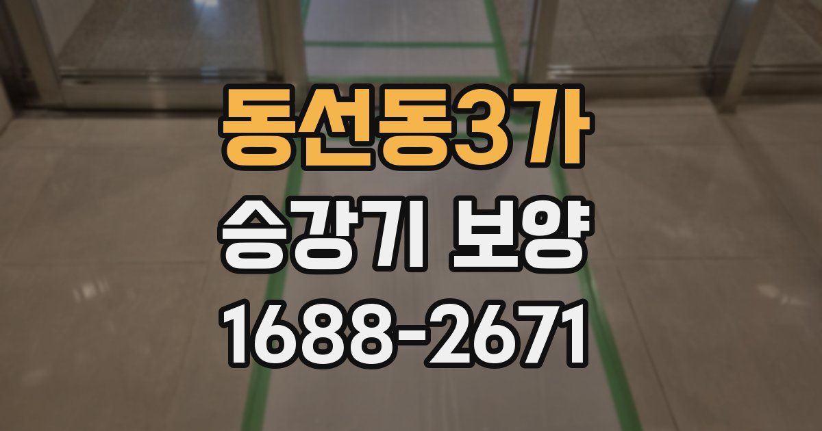 동선동3가 승강기 보양