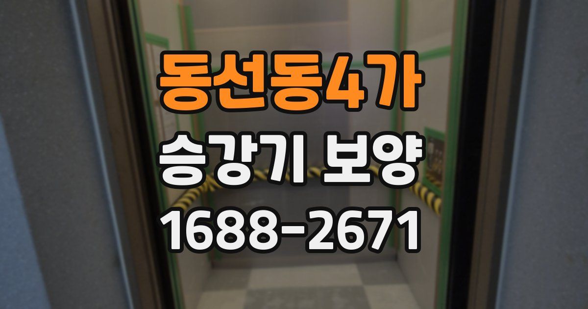 동선동4가 승강기 보양