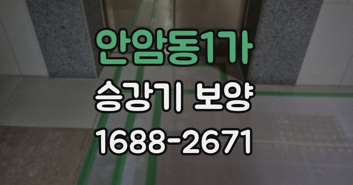안암동1가 승강기 보양