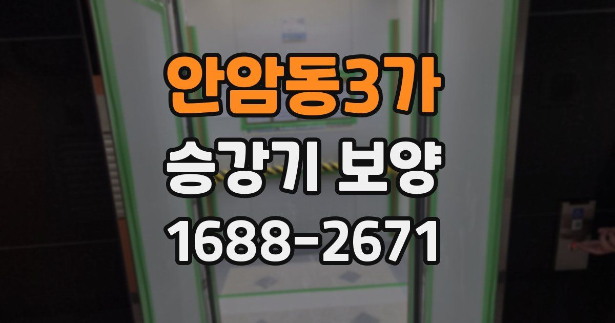 안암동3가 승강기 보양