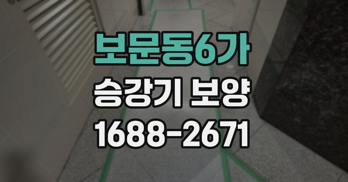 보문동6가 승강기 보양