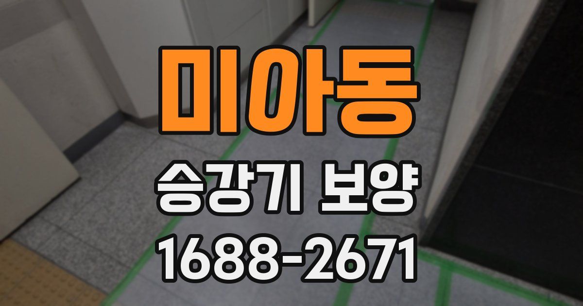 미아동 승강기 보양