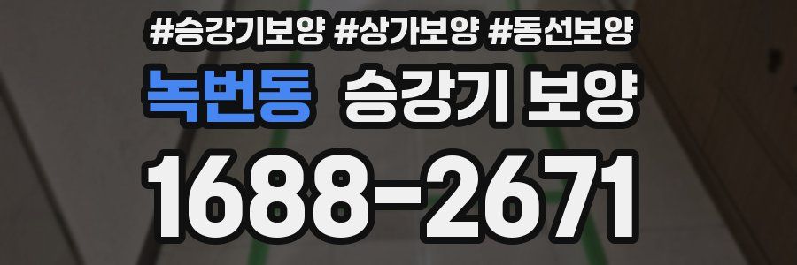 녹번동 승강기 보양