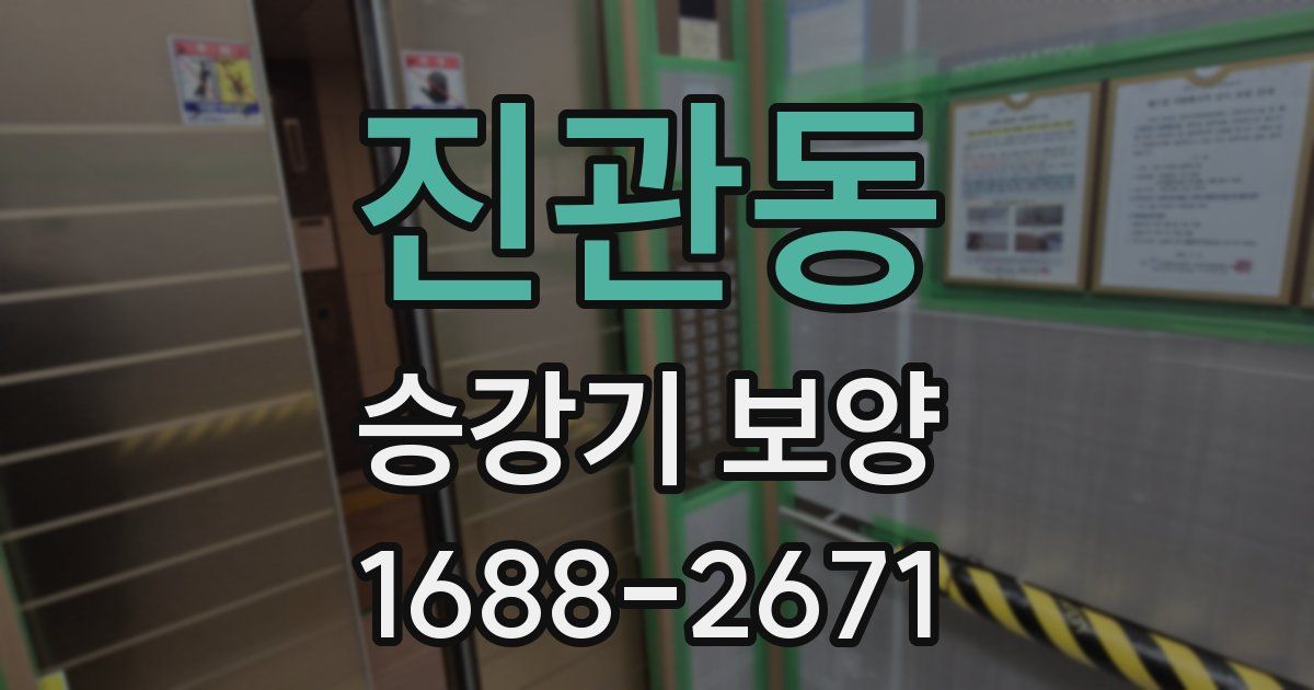 진관동 승강기 보양