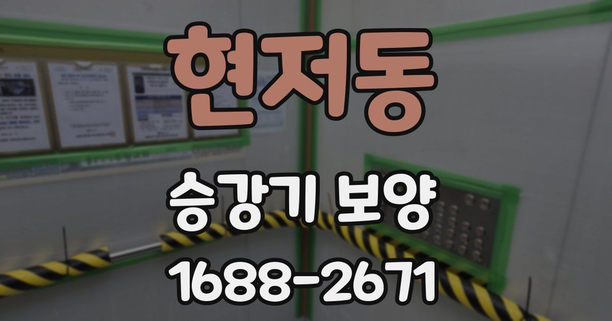 현저동 승강기 보양