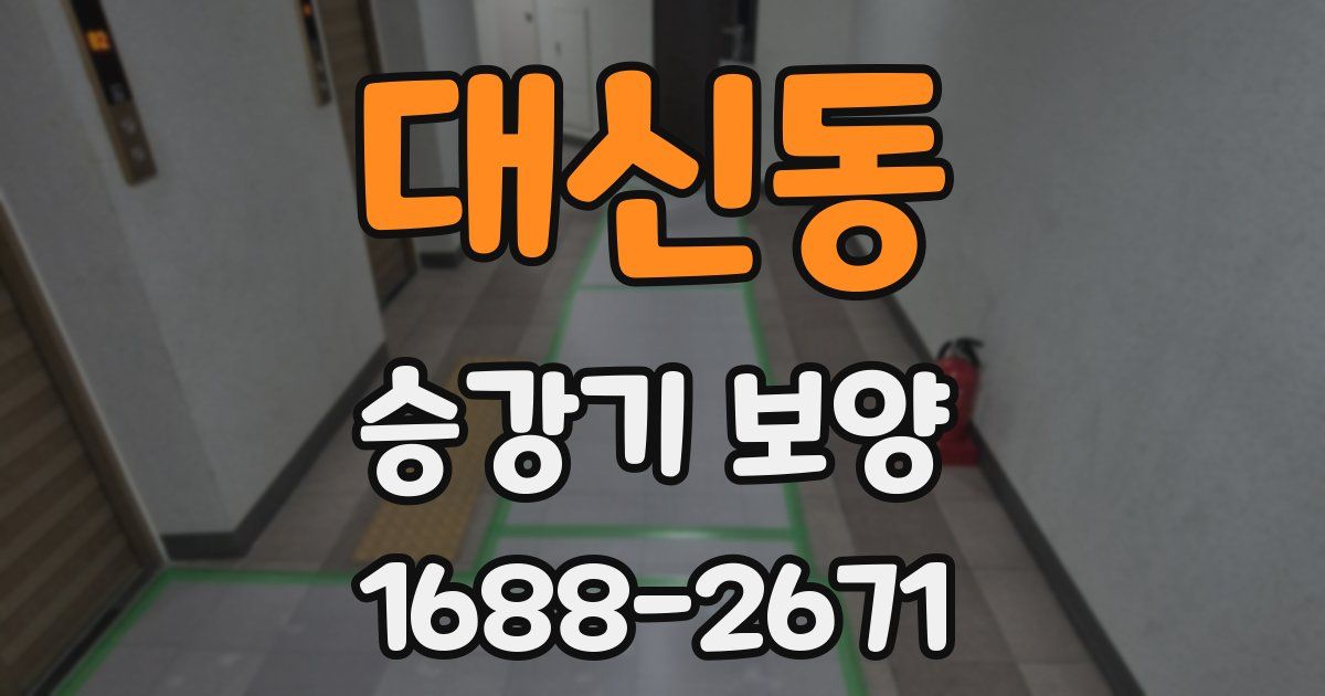 대신동 승강기 보양