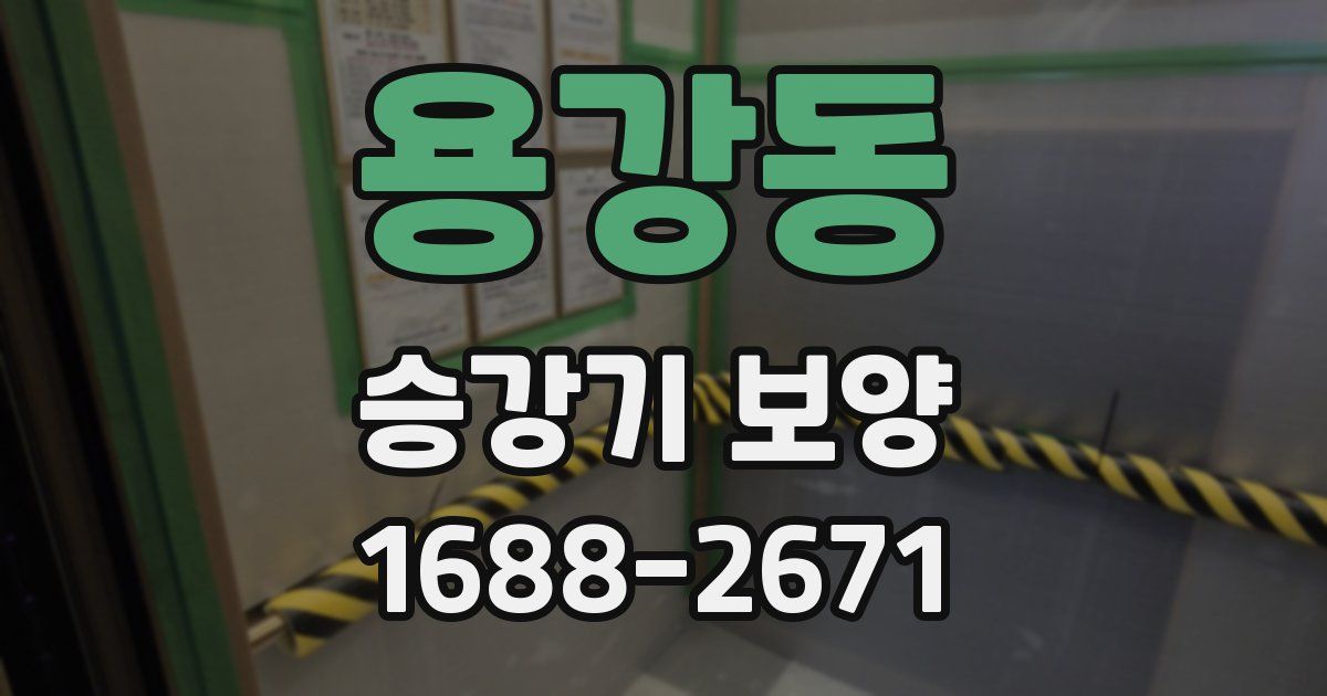 용강동 승강기 보양