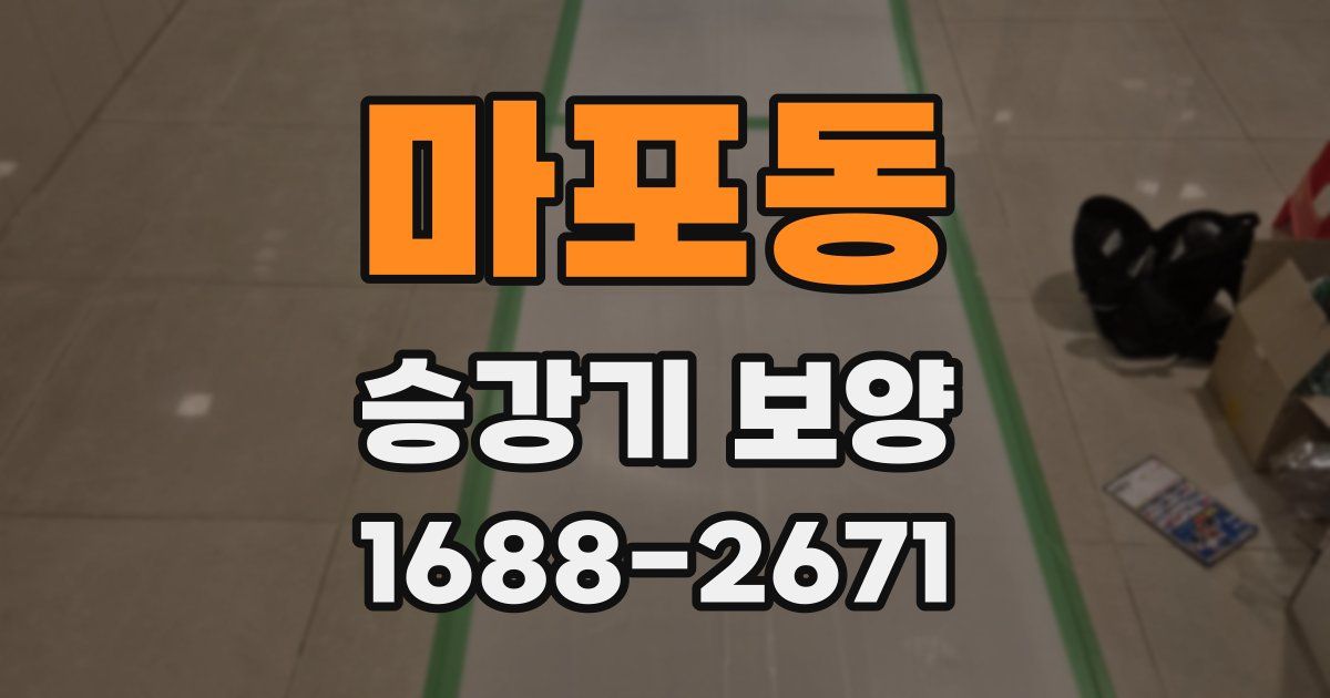 마포동 승강기 보양
