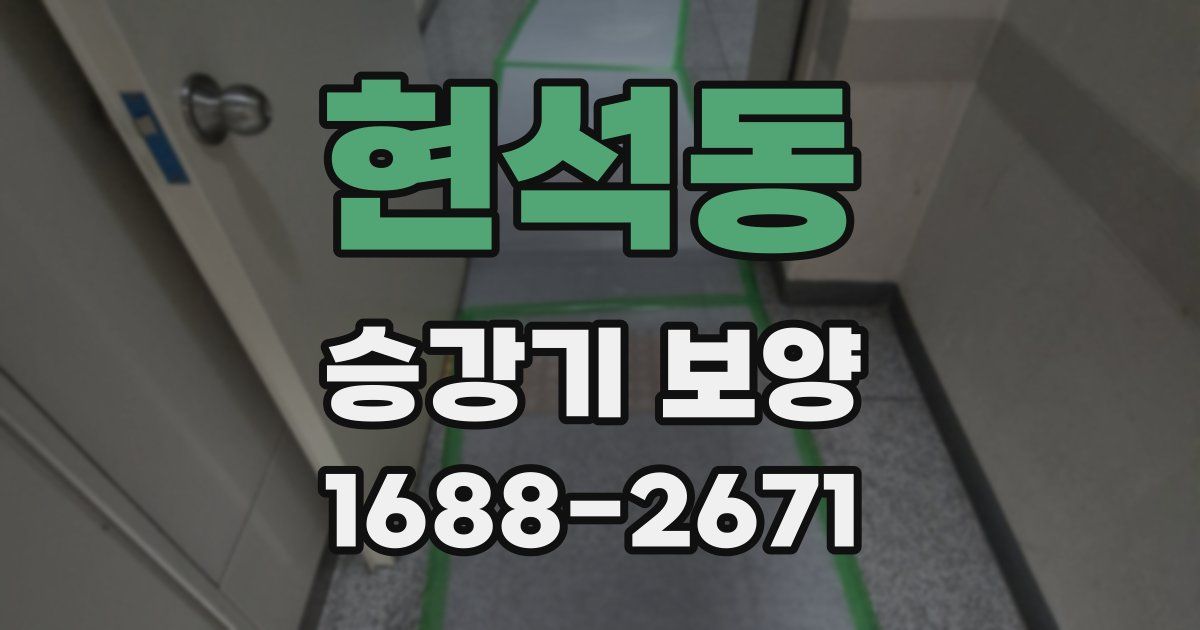현석동 승강기 보양