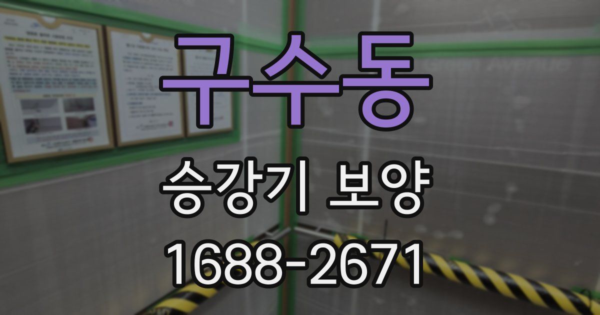 구수동 승강기 보양