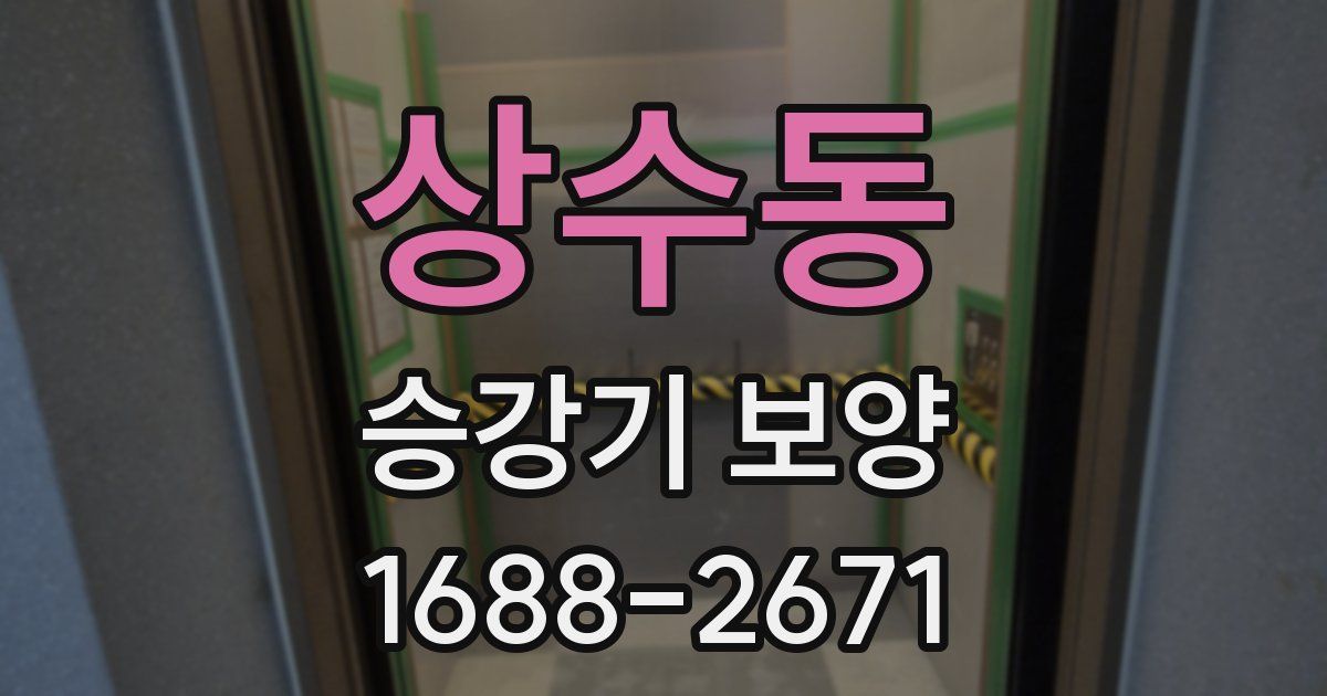 상수동 승강기 보양