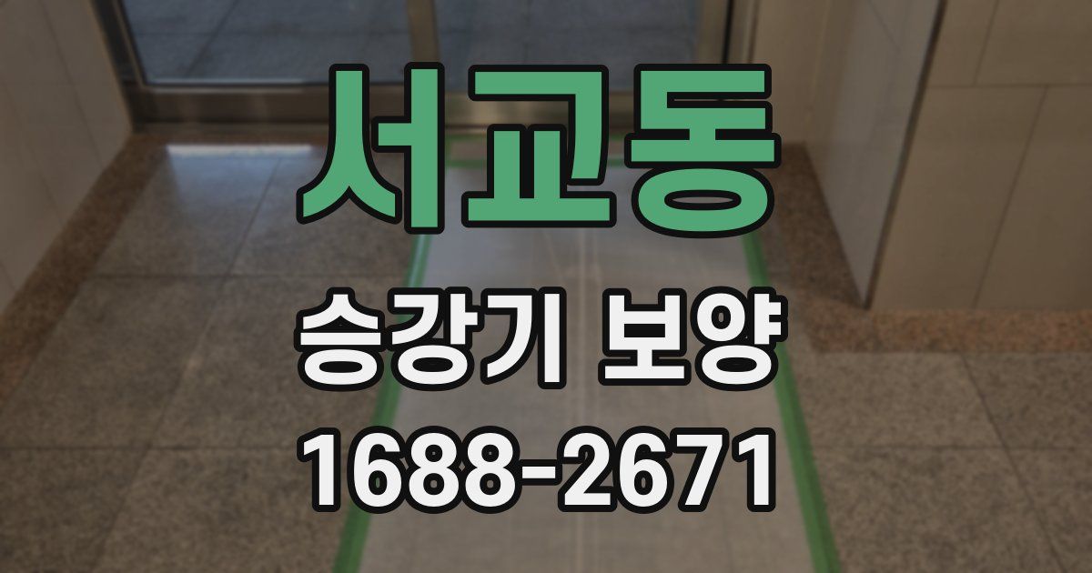 서교동 승강기 보양