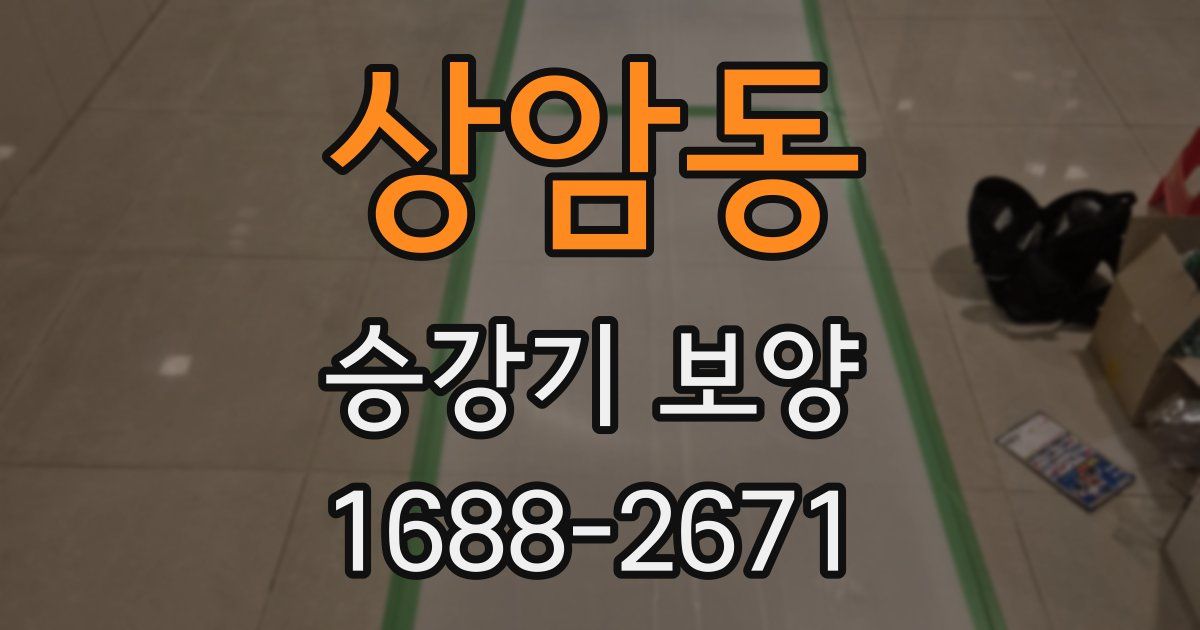 상암동 승강기 보양