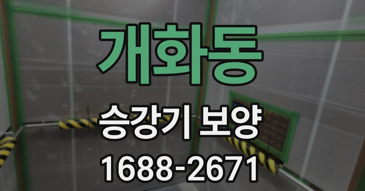 개화동 승강기 보양