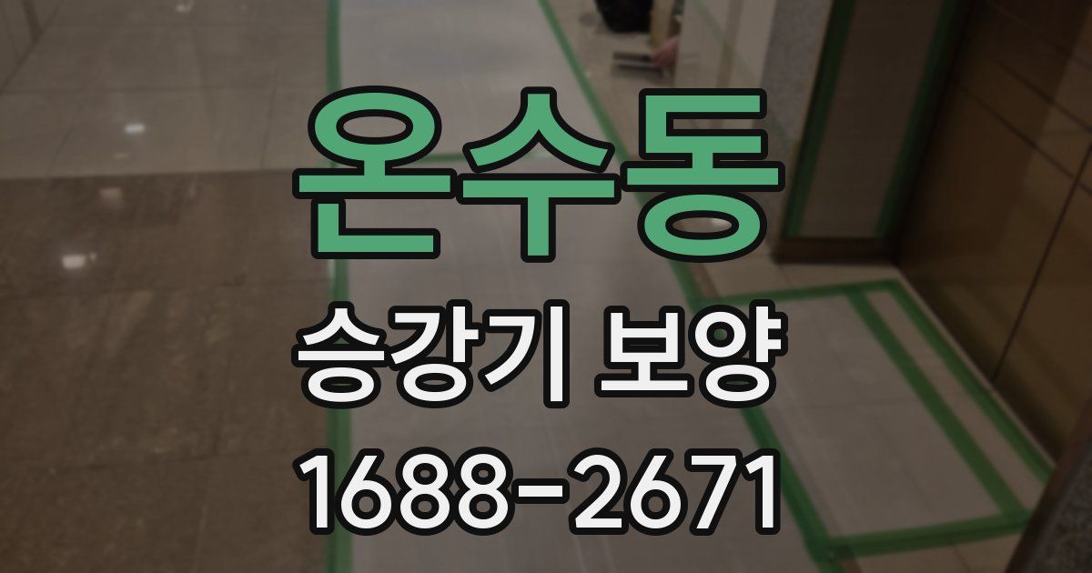 온수동 승강기 보양