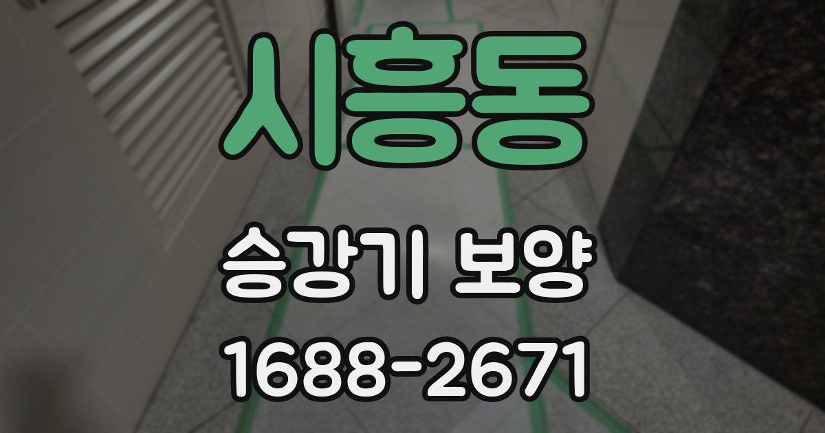 시흥동 승강기 보양