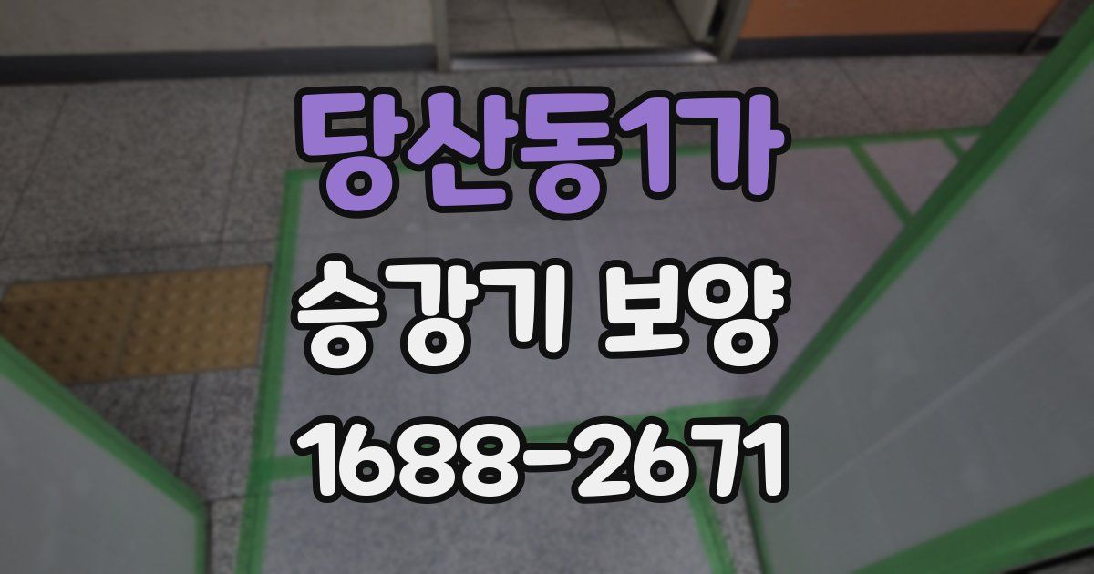 당산동1가 승강기 보양