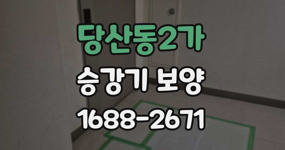 당산동2가 승강기 보양