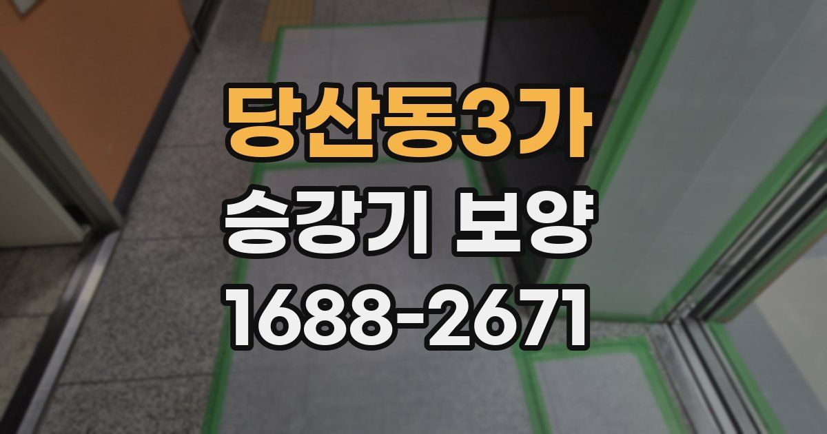 당산동3가 승강기 보양