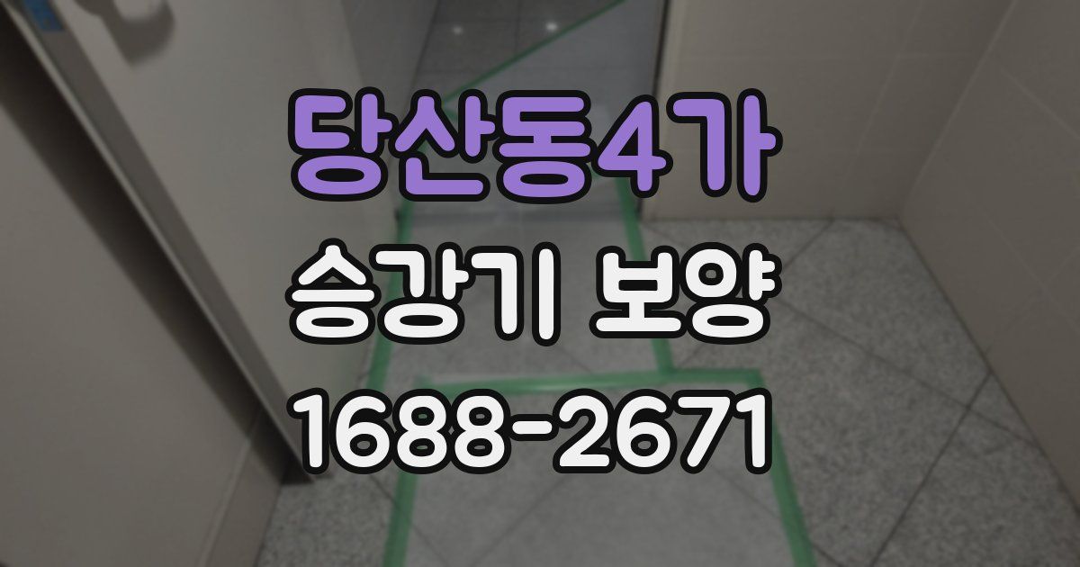 당산동4가 승강기 보양