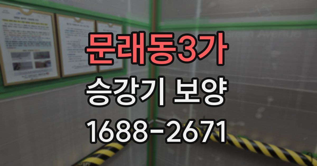 문래동3가 승강기 보양