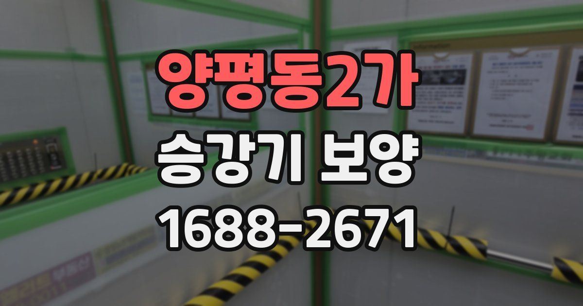 양평동2가 승강기 보양