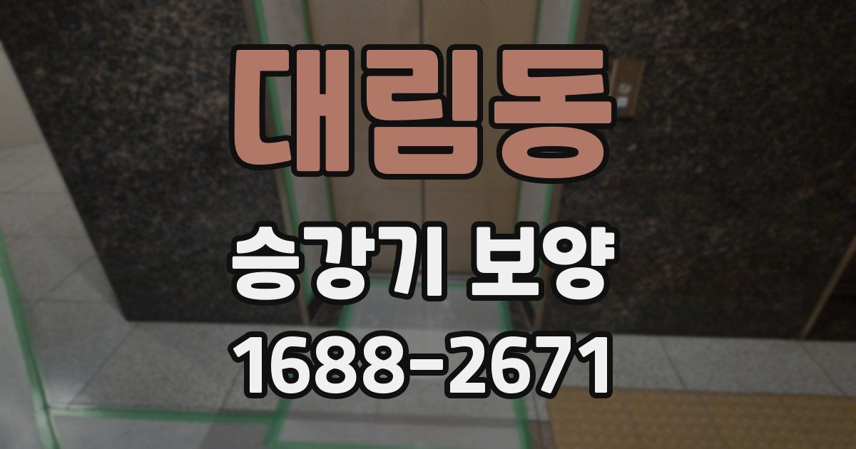 대림동 승강기 보양