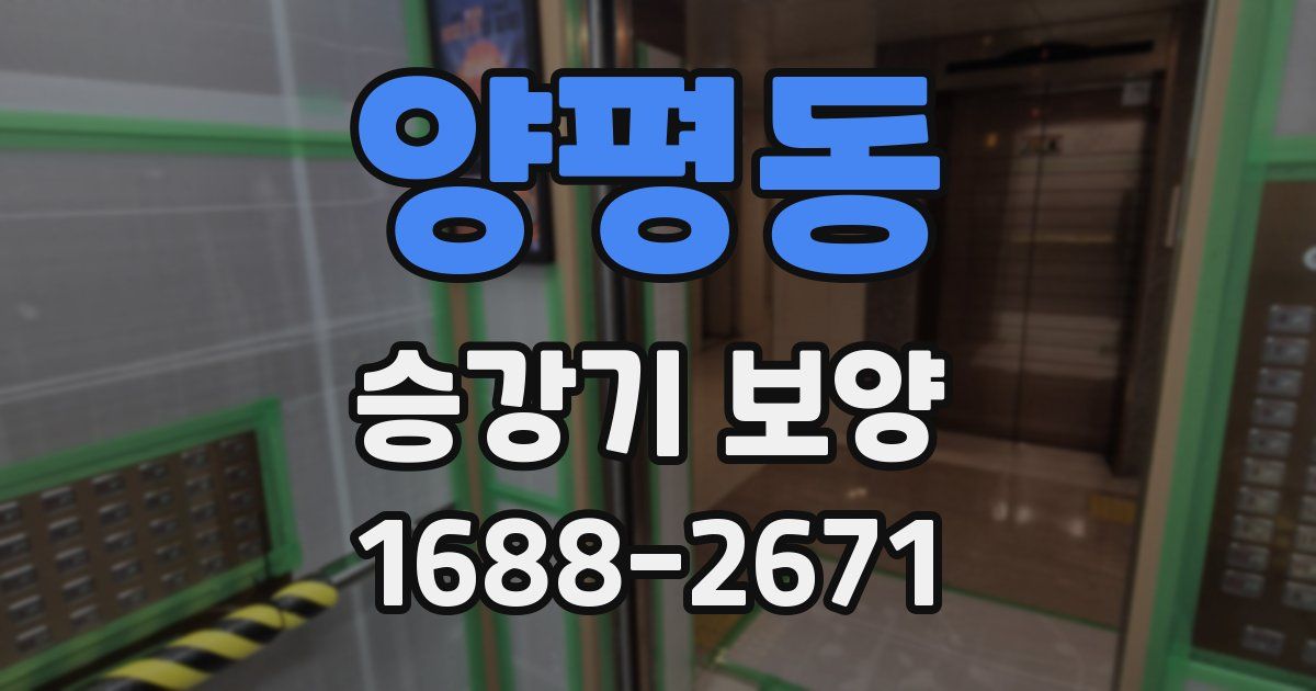 양평동 승강기 보양