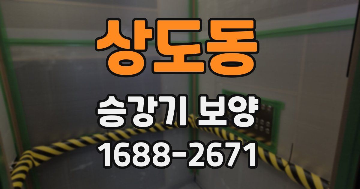 상도동 승강기 보양