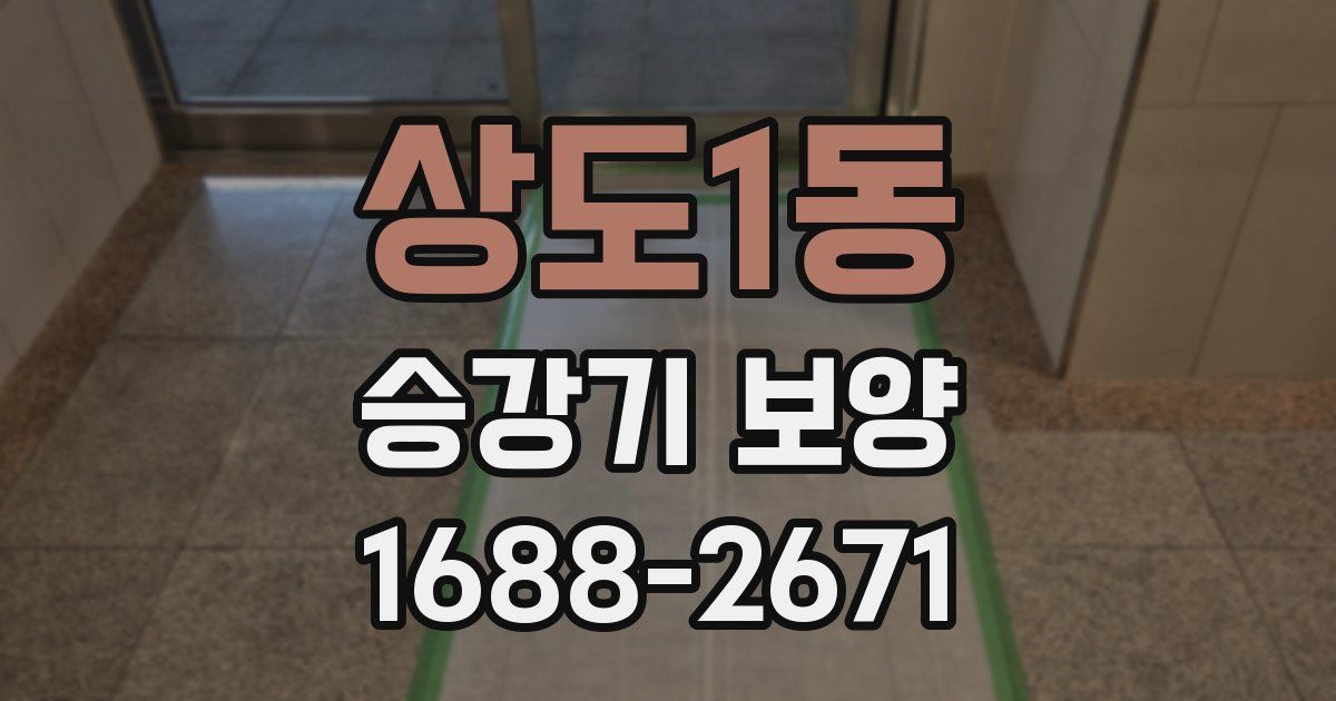 상도1동 승강기 보양