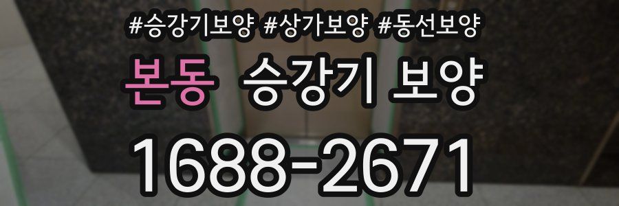 본동 승강기 보양
