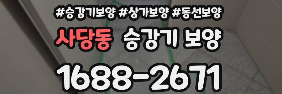사당동 승강기 보양